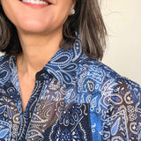 Ella Bandana Print Button Down Top - Elle Maxine