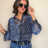 Ella Bandana Print Button Down Top - Elle Maxine