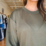 Elliana Zip Sweater - Pesto - Elle Maxine