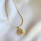 Ellie Round Letter Necklace - Elle Maxine
