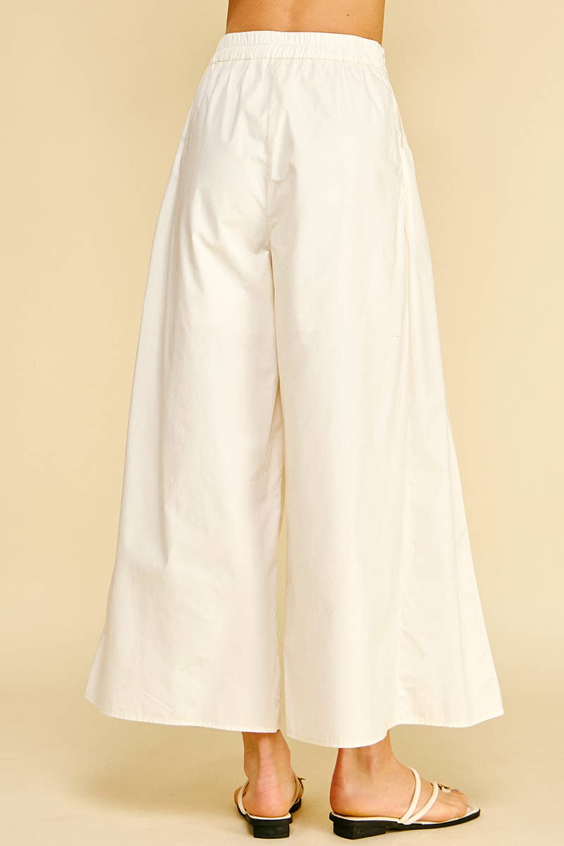 Ellis Wide Leg Pleated Trouser Pant - Elle Maxine