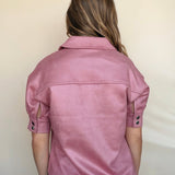 Elvie Faux Suede Zip Top - Elle Maxine