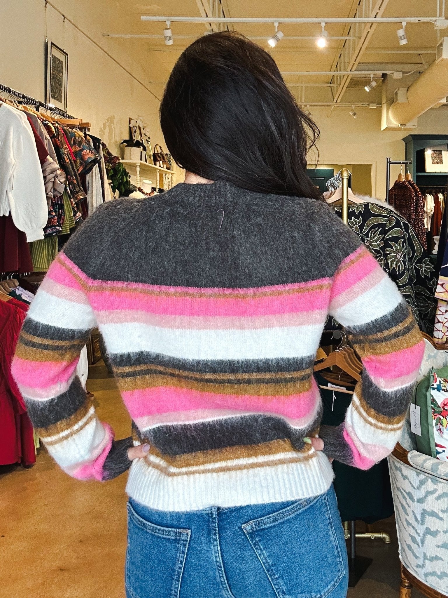 Elvira Striped Sweater - Elle Maxine