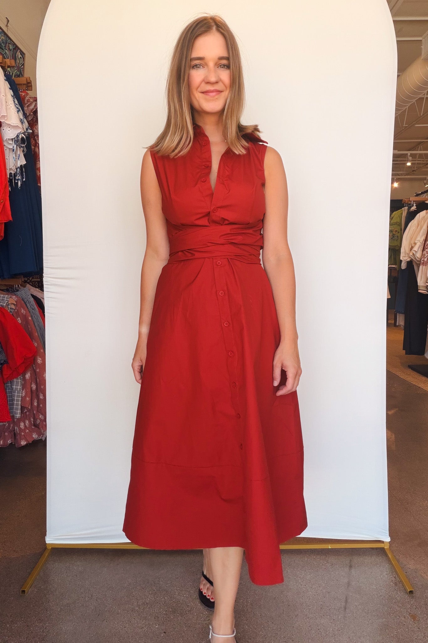 Ember Tie Front Maxi Dress - Elle Maxine