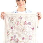 Embroidered Cotton Bandana - Light Pink - Elle Maxine