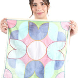 Embroidered Cotton Bandana - Pastel - Elle Maxine