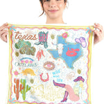 Embroidered Cotton Bandana - Texas - Elle Maxine