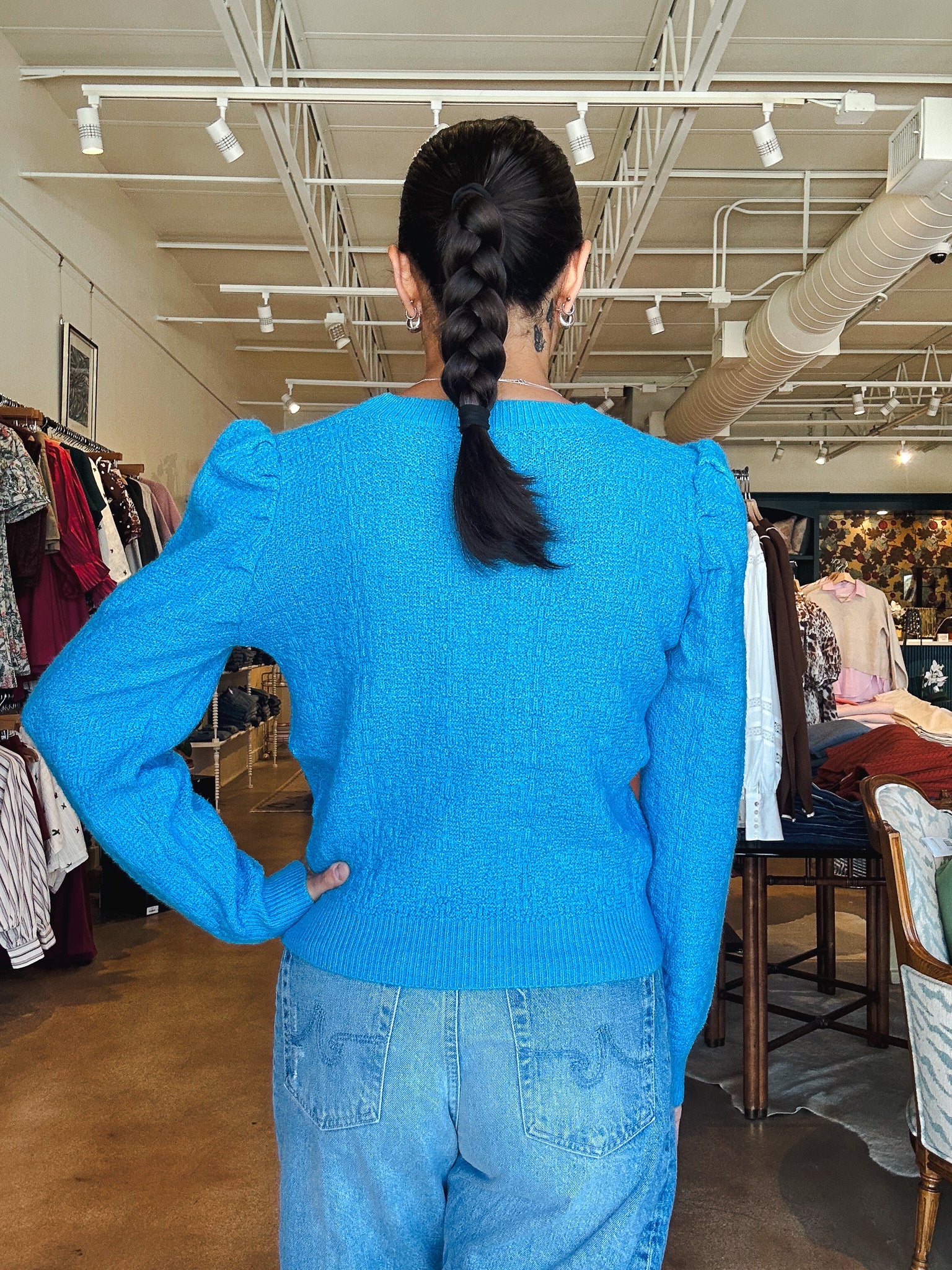 Emerson Sweater - Blue - Elle Maxine