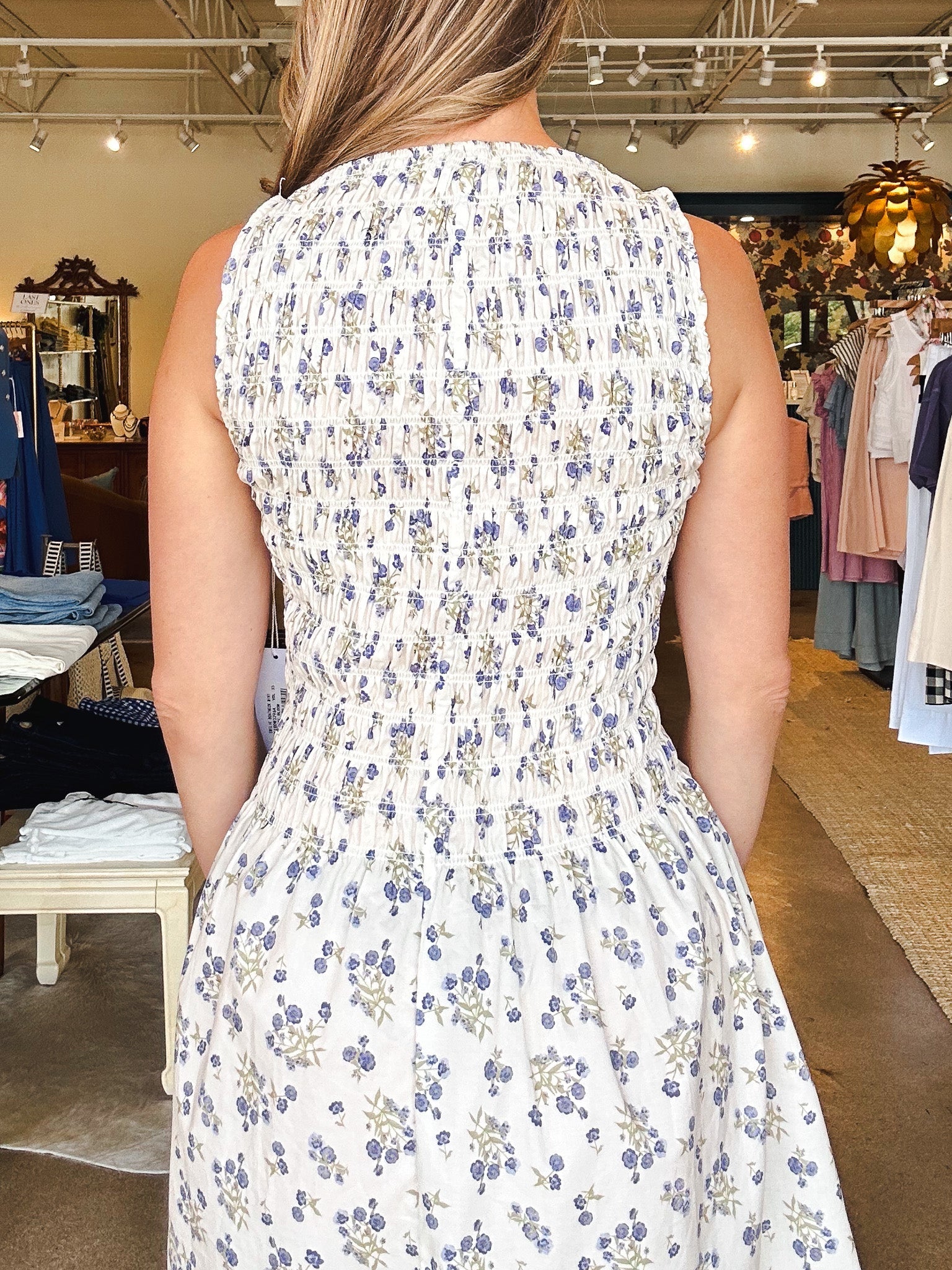 Emilie Boatneck Mini Dress - Vintage Bloom - Elle Maxine