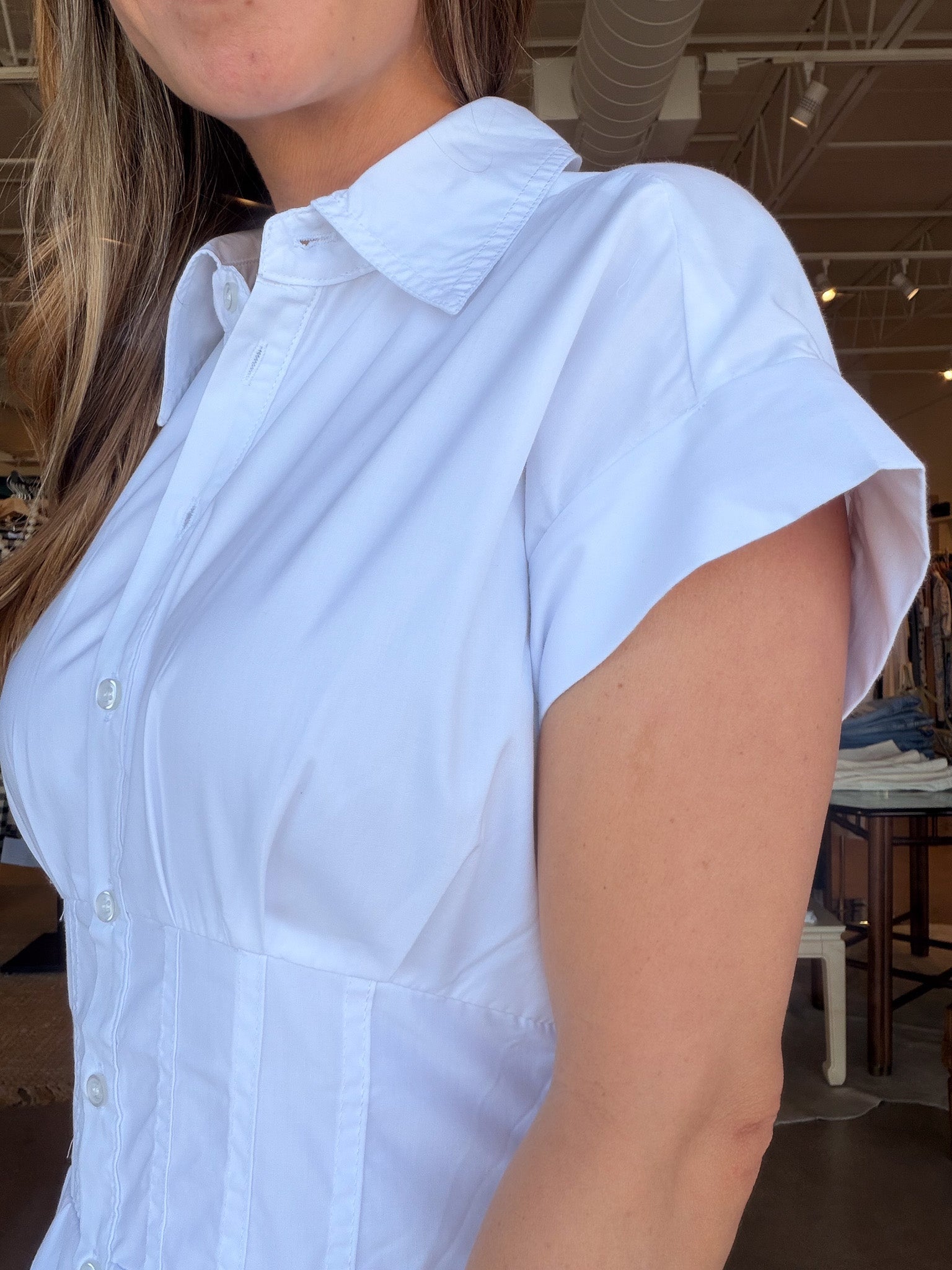 Emily Midi Dress - White - Elle Maxine