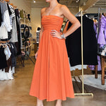 Emily Strapless Maxi Dress - Rust - Elle Maxine