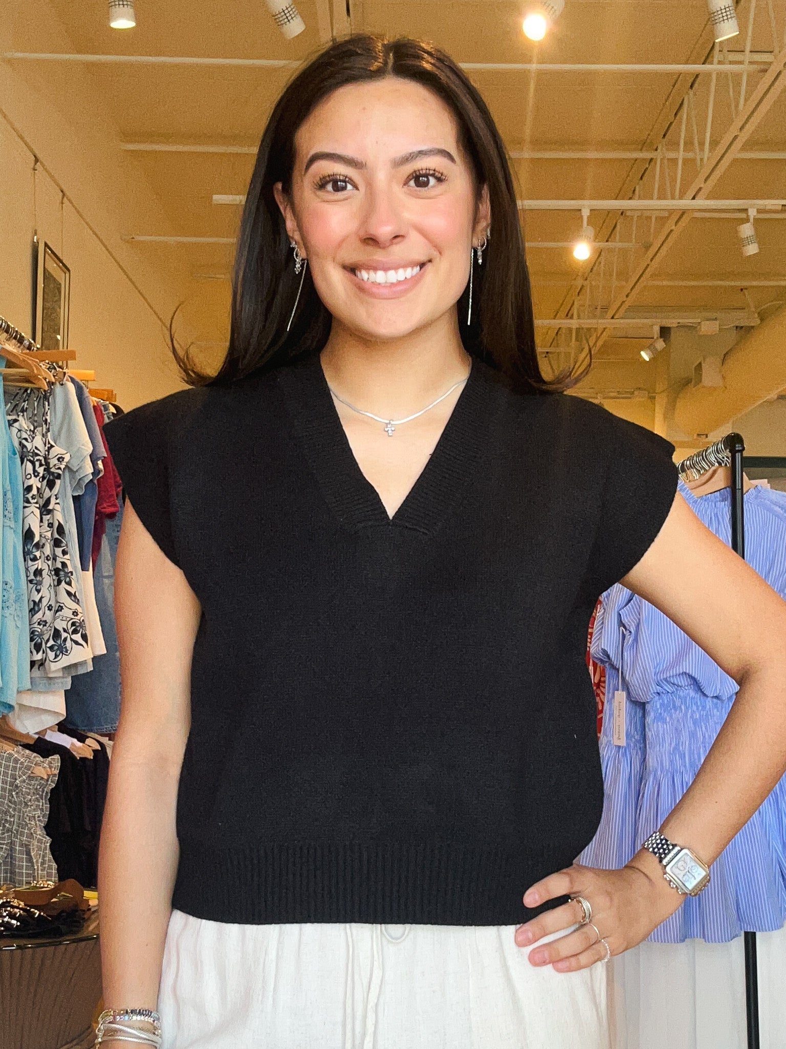 Emma Sleeveless Sweater Top - Elle Maxine