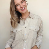 Enya Faux Suede Shacket - Elle Maxine