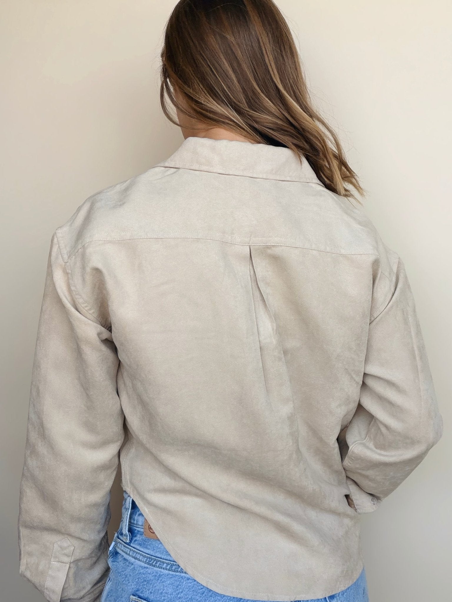 Enya Faux Suede Shacket - Elle Maxine
