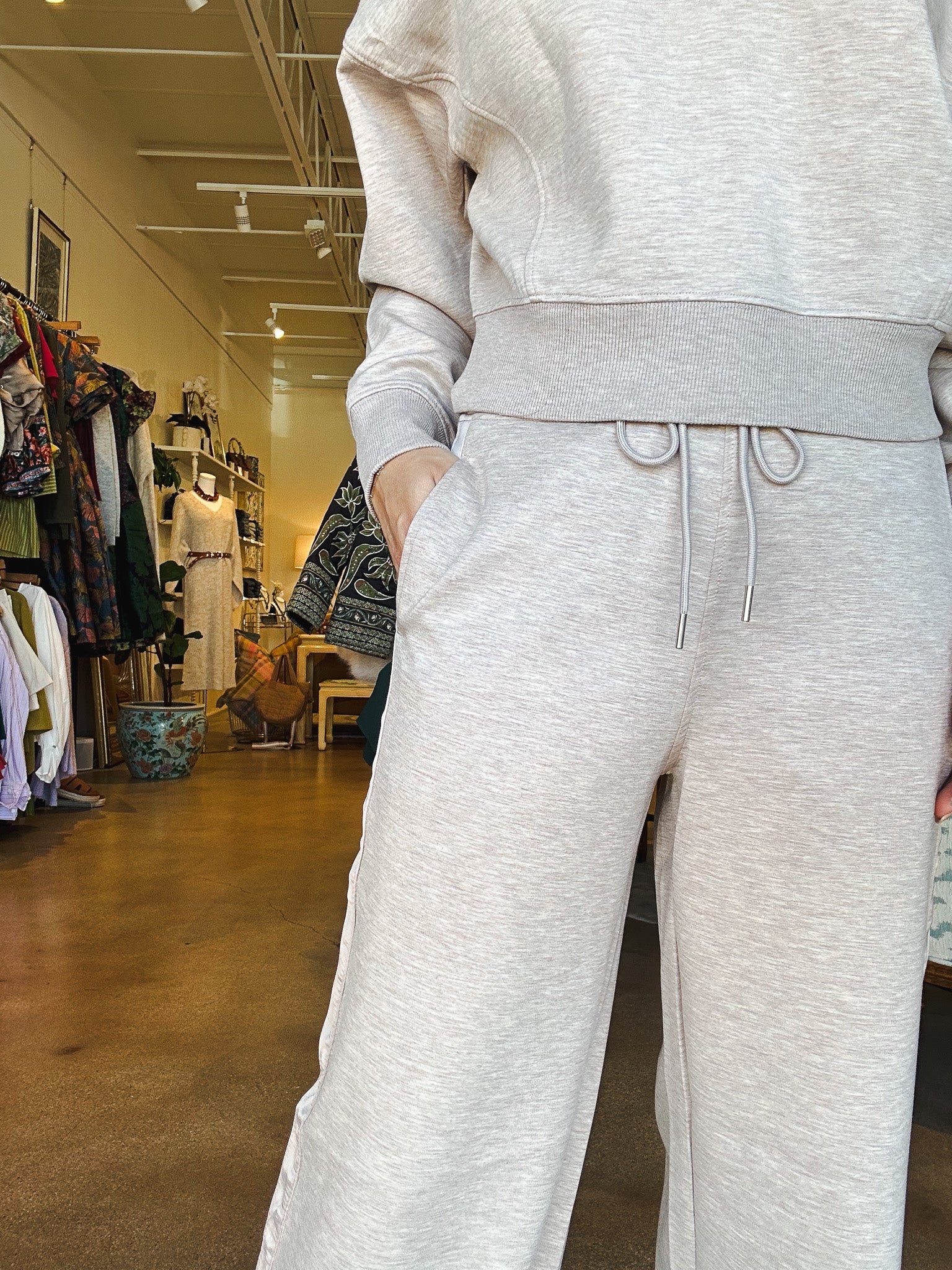 Erika Drawstring Pant - Taupe - Elle Maxine