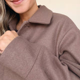 Ever Button Front Jacket - Elle Maxine