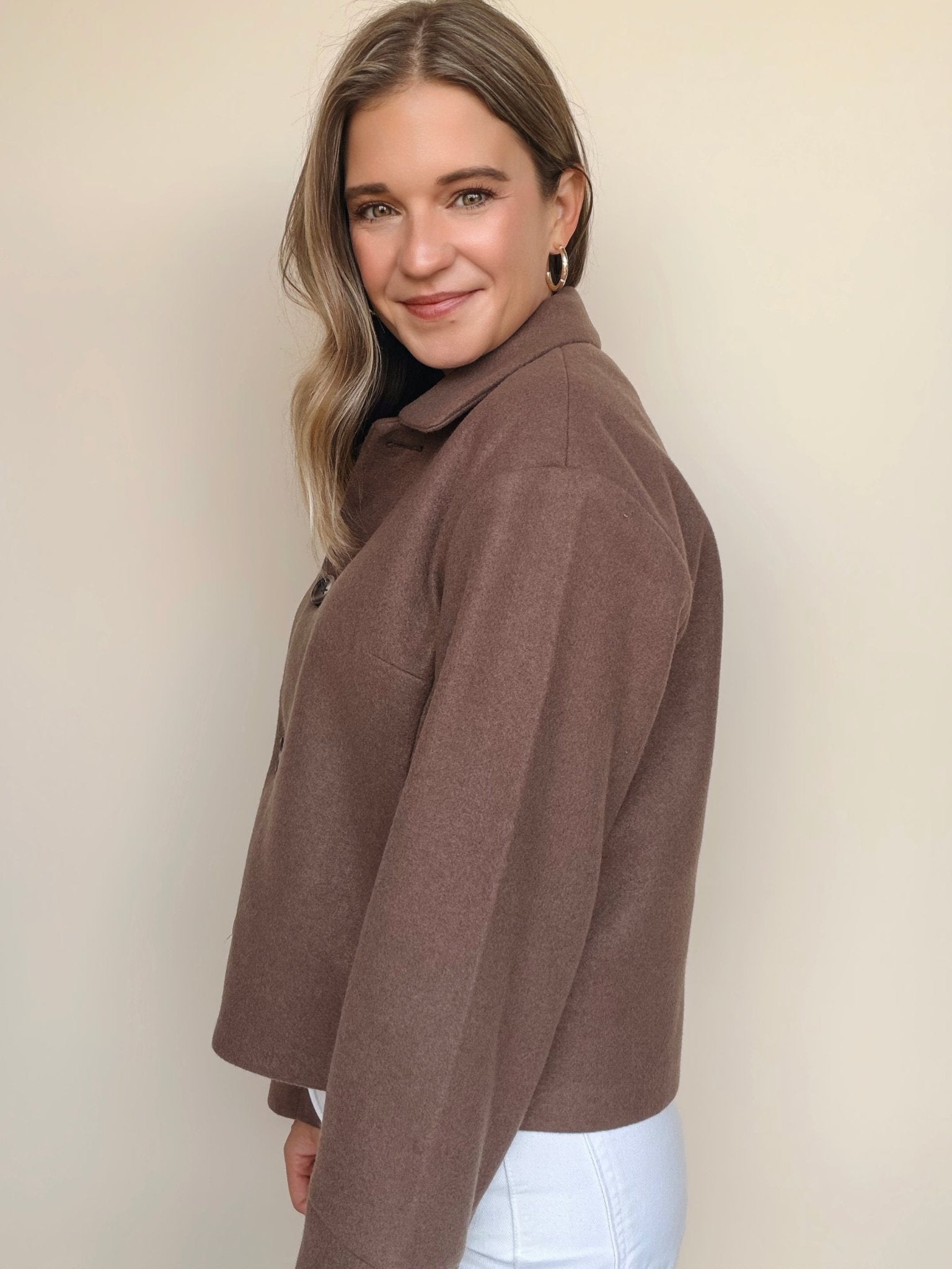 Ever Button Front Jacket - Elle Maxine