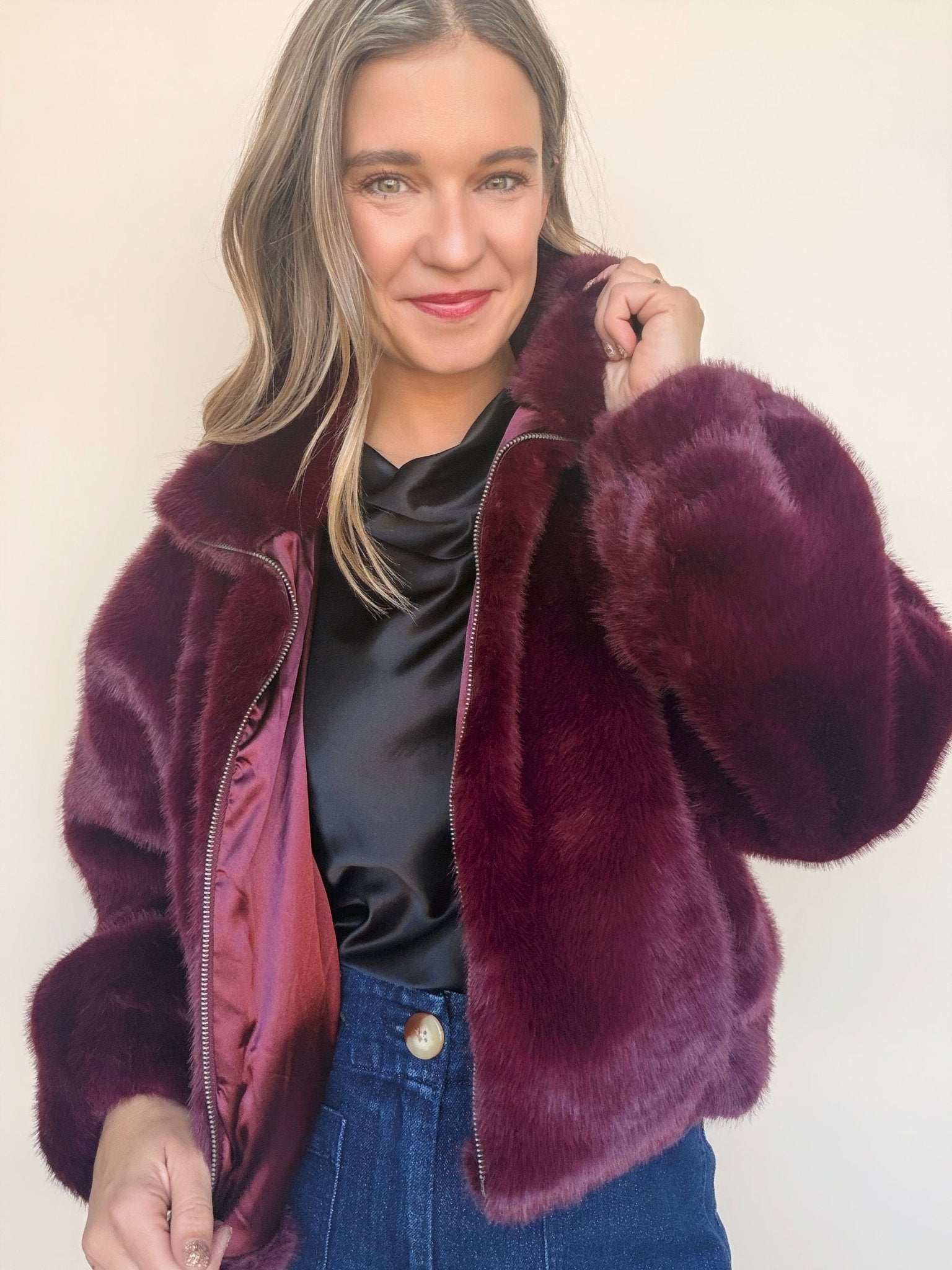 Everest Fur Bomber - Elle Maxine