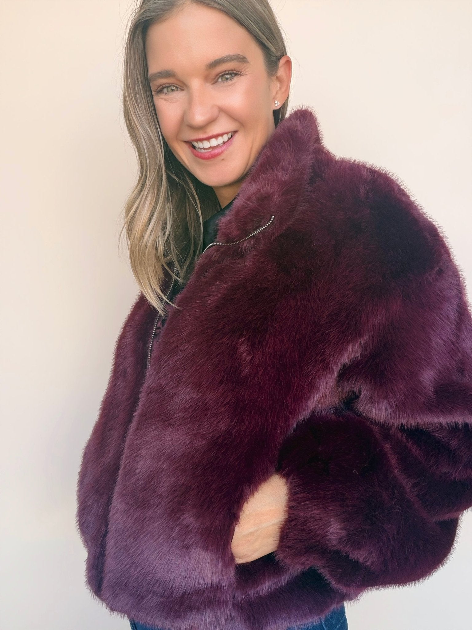 Everest Fur Bomber - Elle Maxine