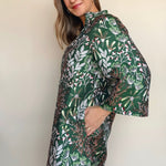 Evergreen Bloom Bell Sleeve Caftan - Elle Maxine
