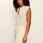 Everyday Muse Shirred Collared Tee - Elle Maxine