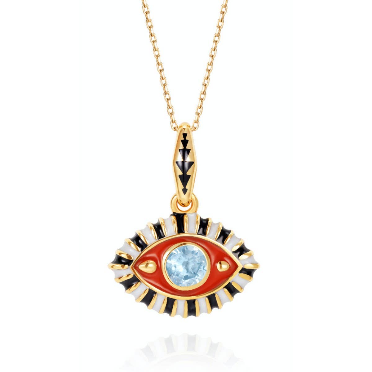 Evil Eye Necklace - Red - Elle Maxine