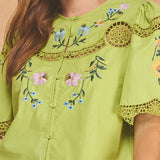 Alma Floral Embroidered Top