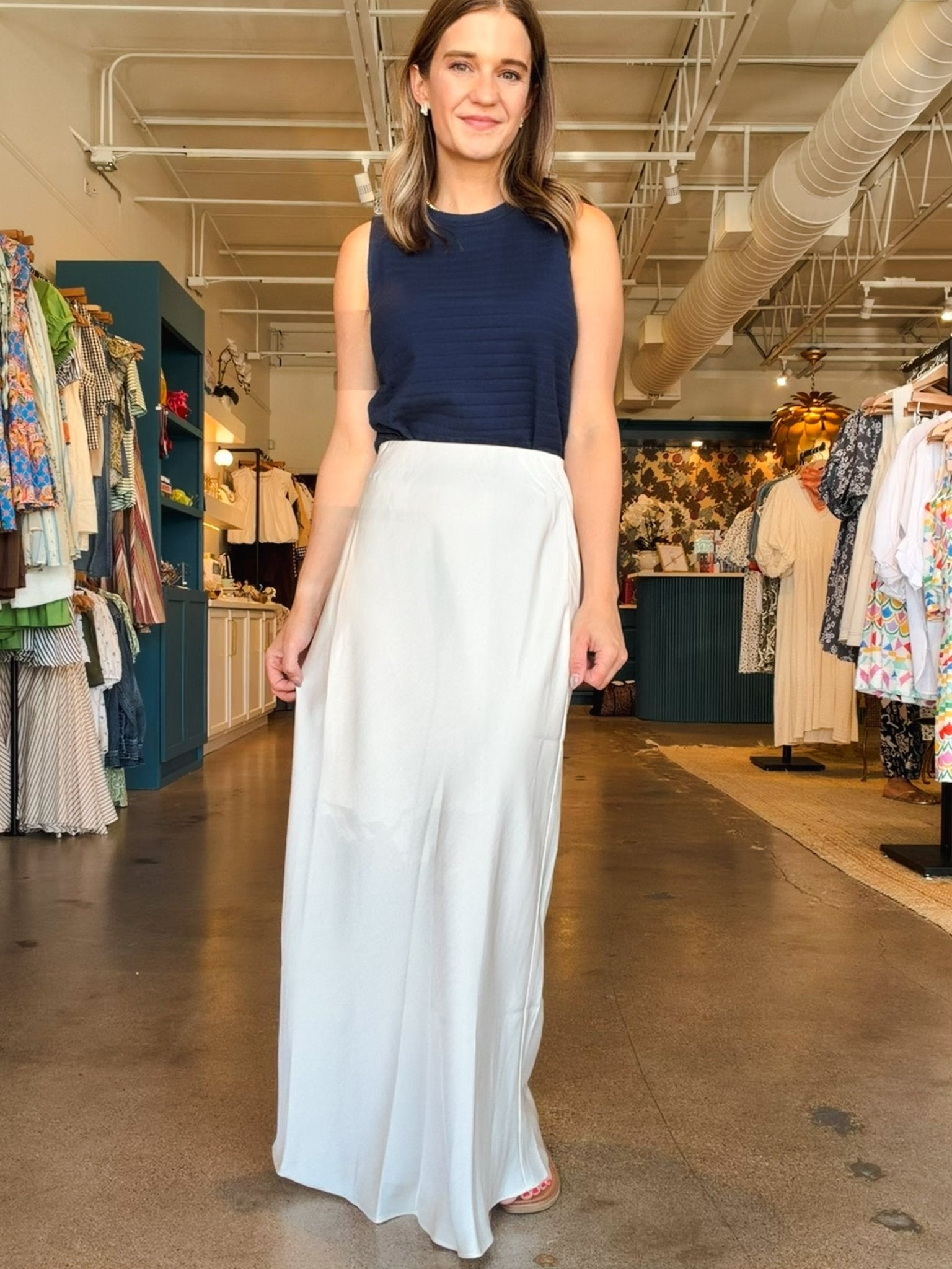 Farrah Satin Slip Skirt - Elle Maxine