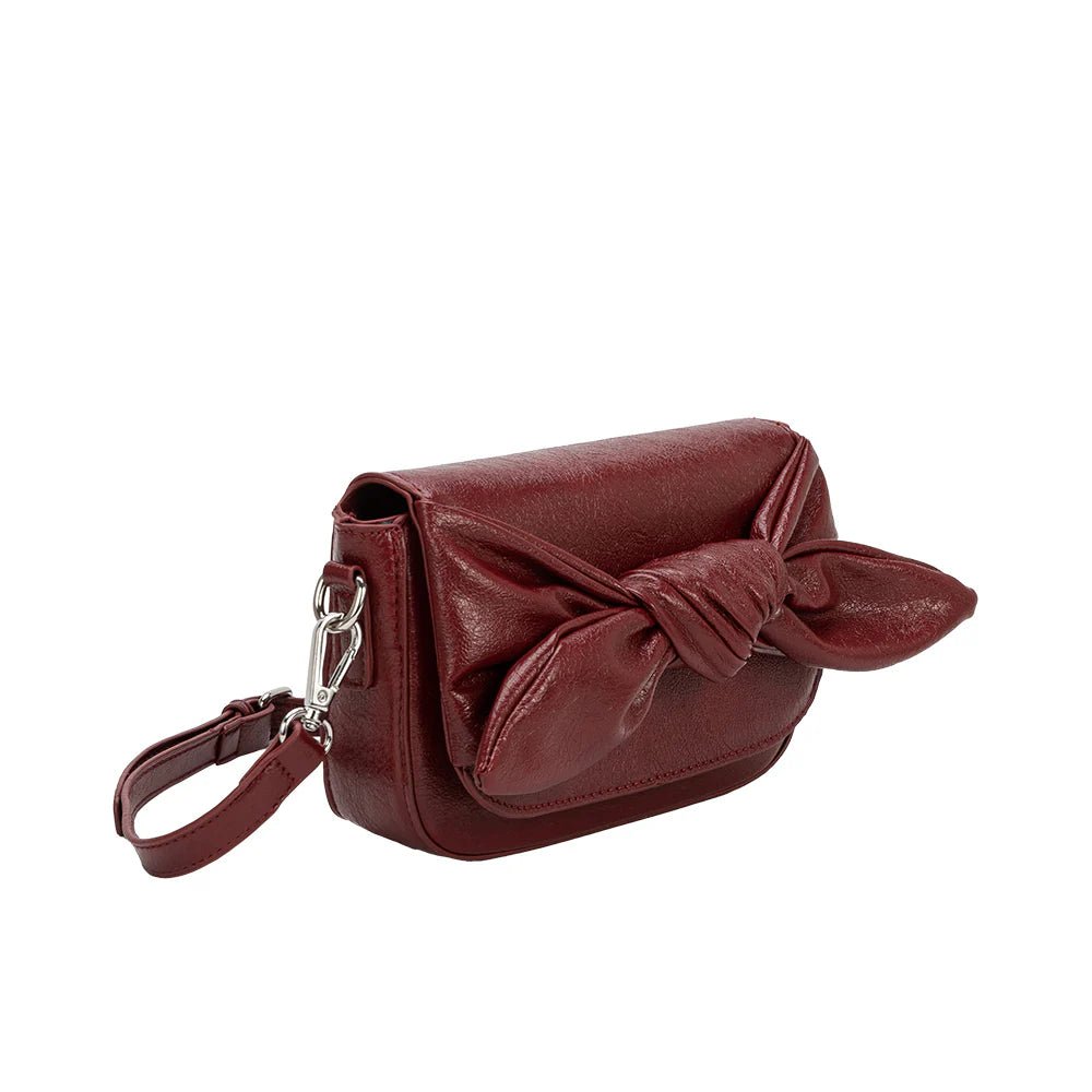 Faye Bow Clutch - Cranberry - Elle Maxine