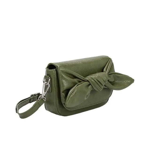 Faye Bow Clutch - Olive - Elle Maxine