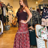 Faye Midi Skirt - Nordic Paisley - Elle Maxine