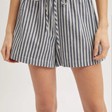 Kiana Striped Drawstring Shorts