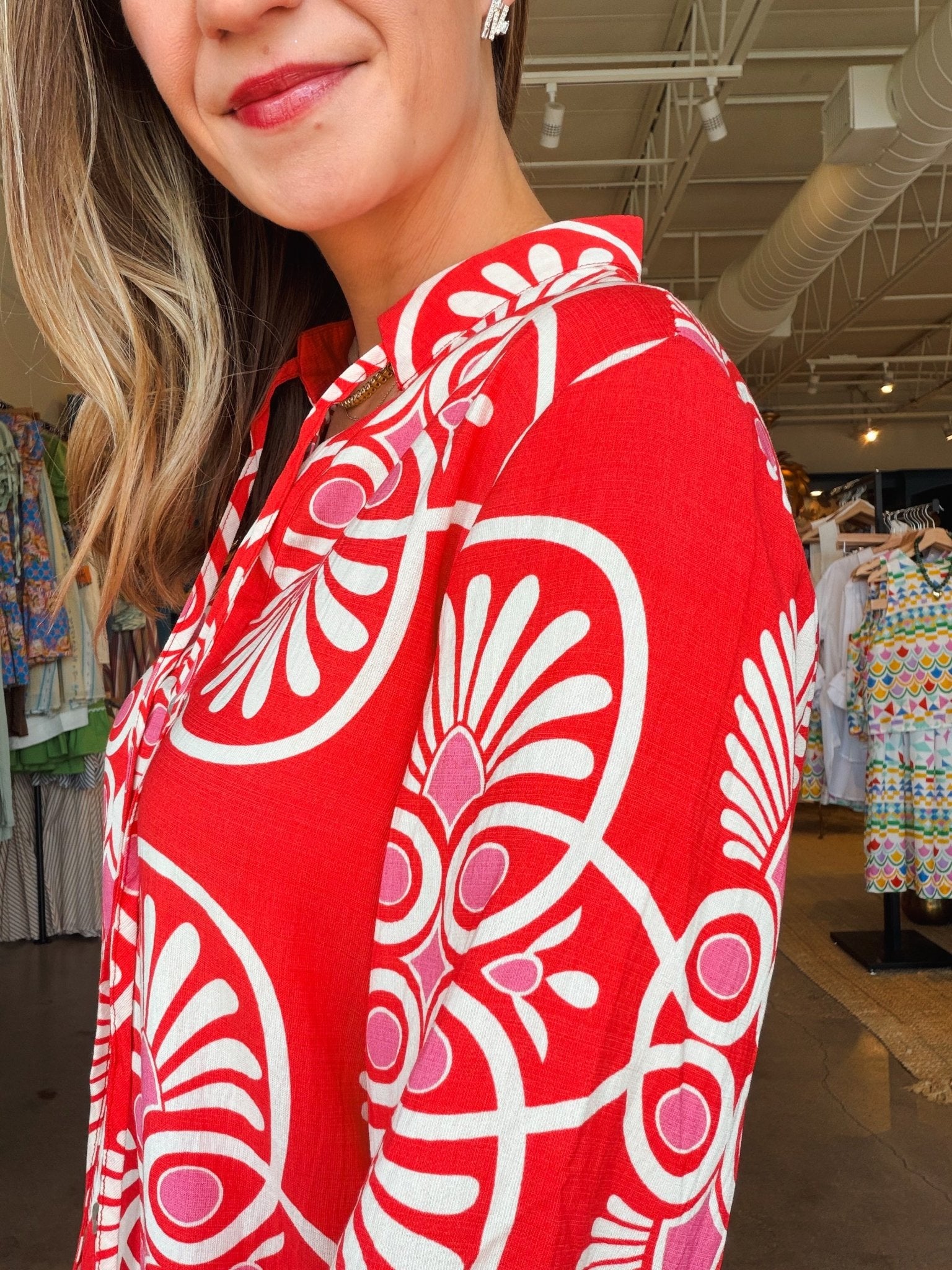Festival Medallion Drop Waist Dress - Elle Maxine
