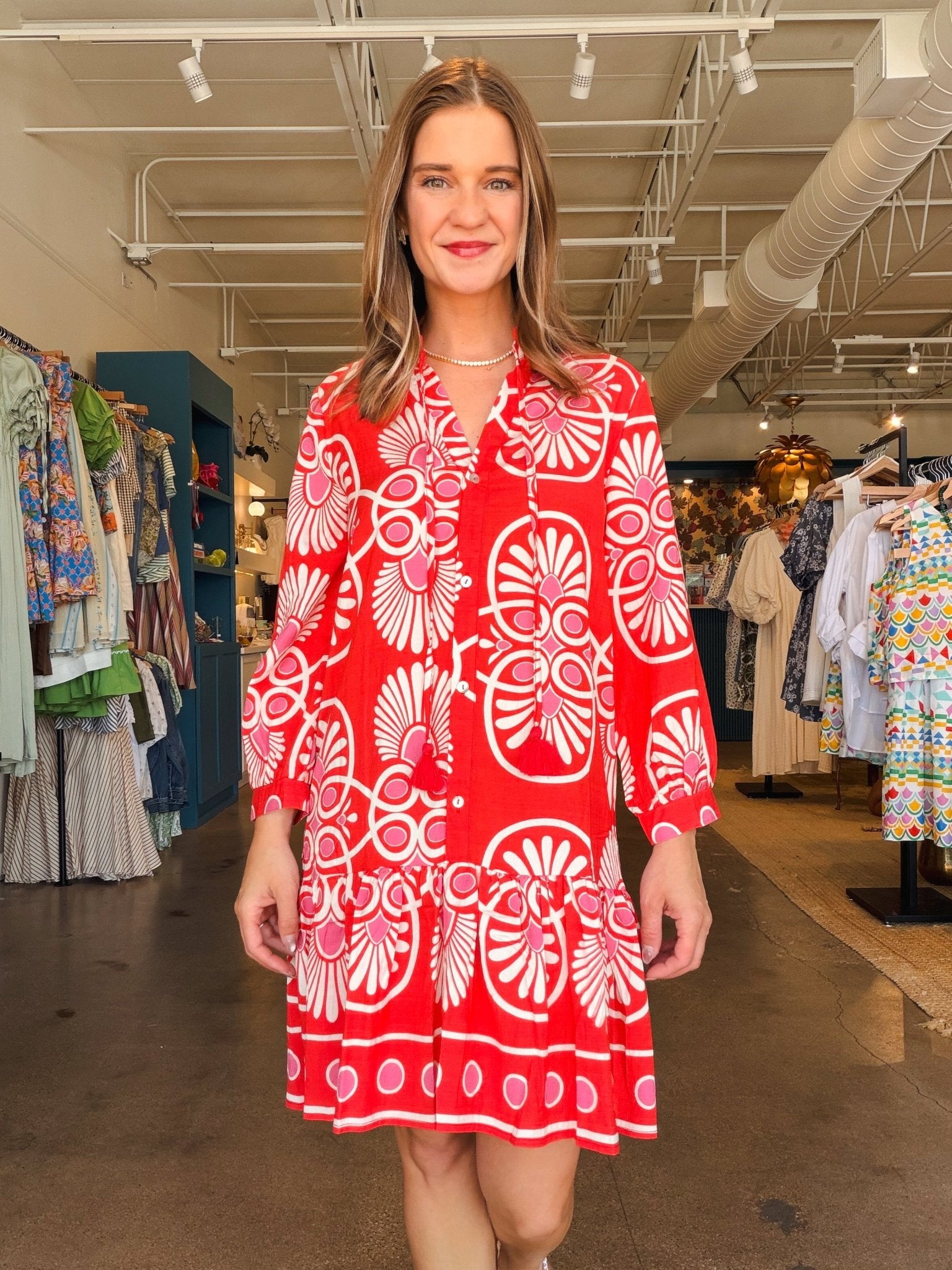 Festival Medallion Drop Waist Dress - Elle Maxine