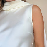 Fiona Satin Cape Top - Elle Maxine