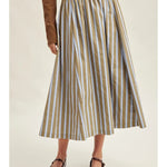 Fiona Stripe Midi Skirt - Elle Maxine