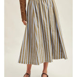 Fiona Stripe Midi Skirt - Elle Maxine