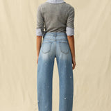 Flora Mid Rise Barrel - Hearts - Elle Maxine