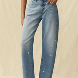 Flora Mid Rise Barrel - Hearts - Elle Maxine