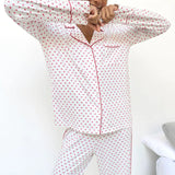 Flora Pajama Set - Holiday Hearts - Elle Maxine