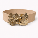 Floral Clasp Belt - Tan - Elle Maxine