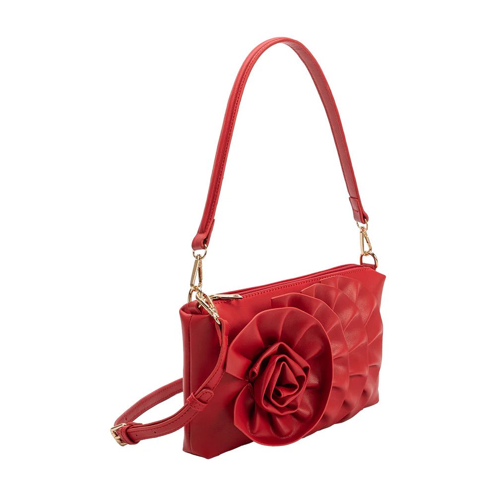 Florence Floral Clutch - Red - Elle Maxine