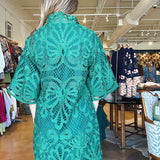 Francie Green Lace Tunic Dress - Elle Maxine