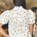Francie Ruffle Polka Dot Top - Elle Maxine