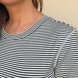 French Stripe 3/4 Tee - Elle Maxine