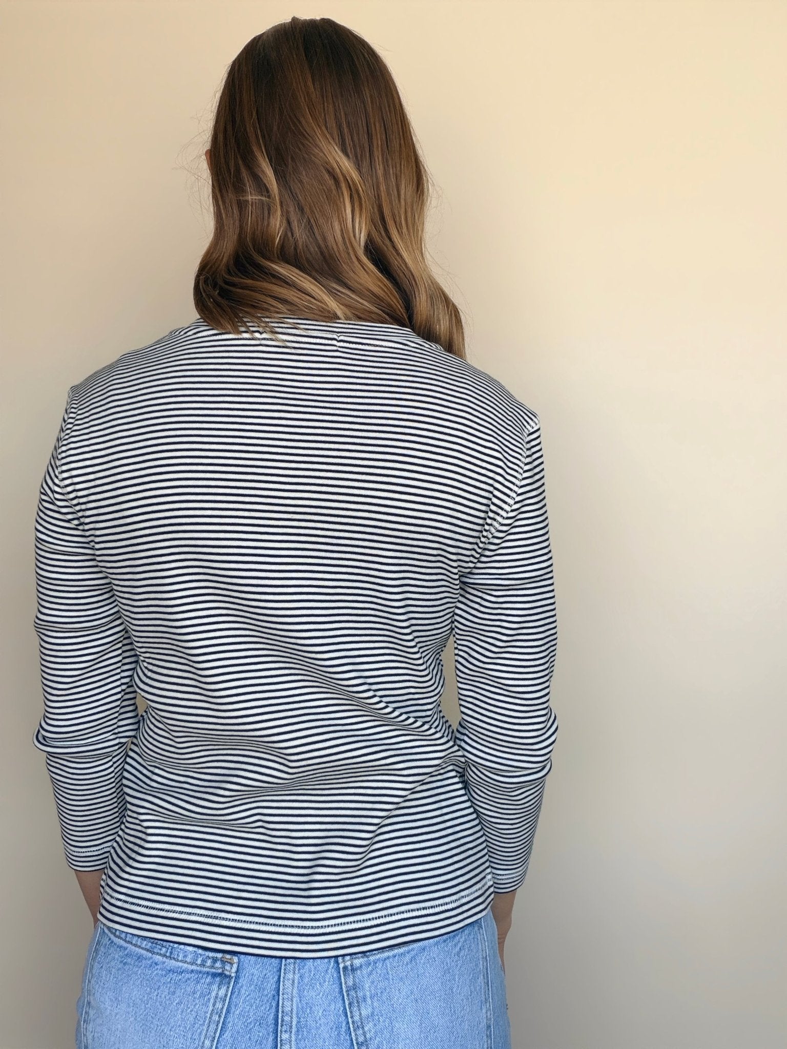 French Stripe 3/4 Tee - Elle Maxine
