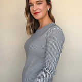 French Stripe 3/4 Tee - Elle Maxine
