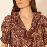 Gaile Ruffle Puff Sleeve Top - Elle Maxine