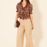 Gaile Ruffle Puff Sleeve Top - Elle Maxine