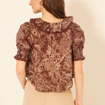 Gaile Ruffle Puff Sleeve Top - Elle Maxine